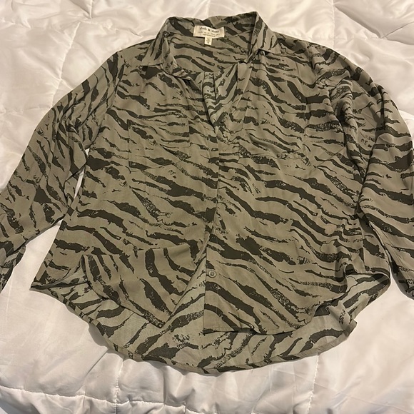 Cloth and Stone for Anthropologie Print Blouse - Picture 1 of 4